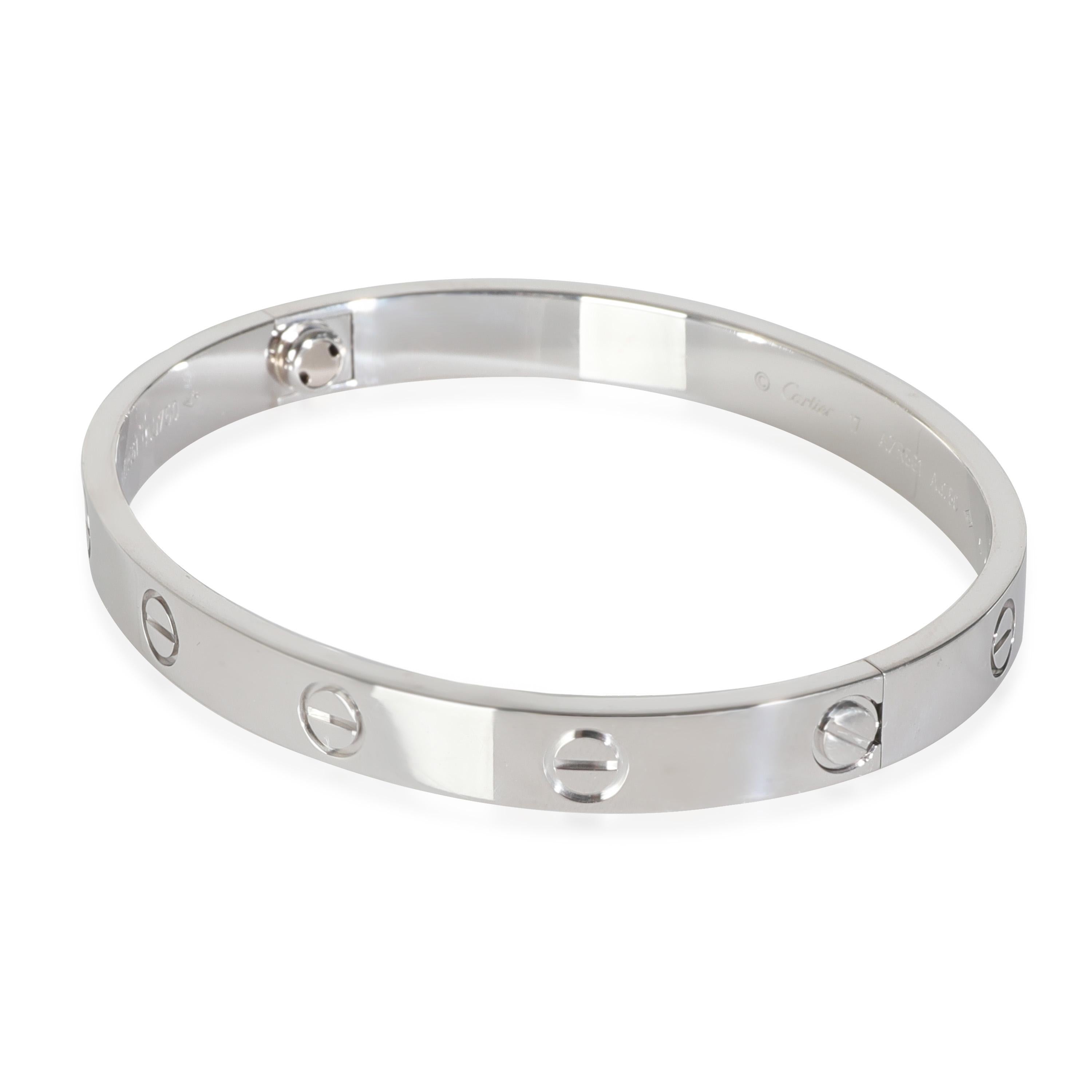 Cartier Bracelet Love (or blanc) Bon état - En vente à New York, NY