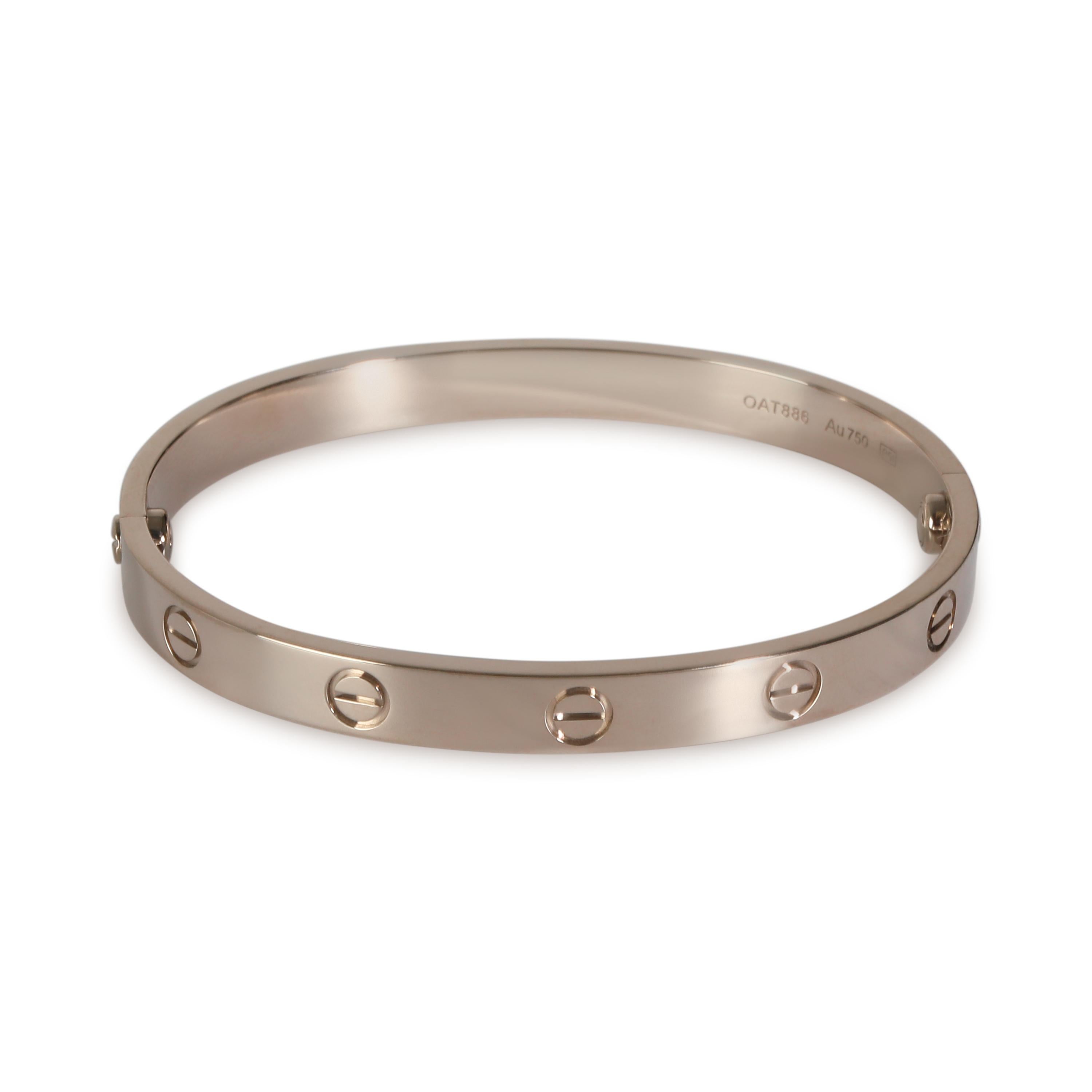 Cartier Love Bracelet (White Gold) For Sale 2