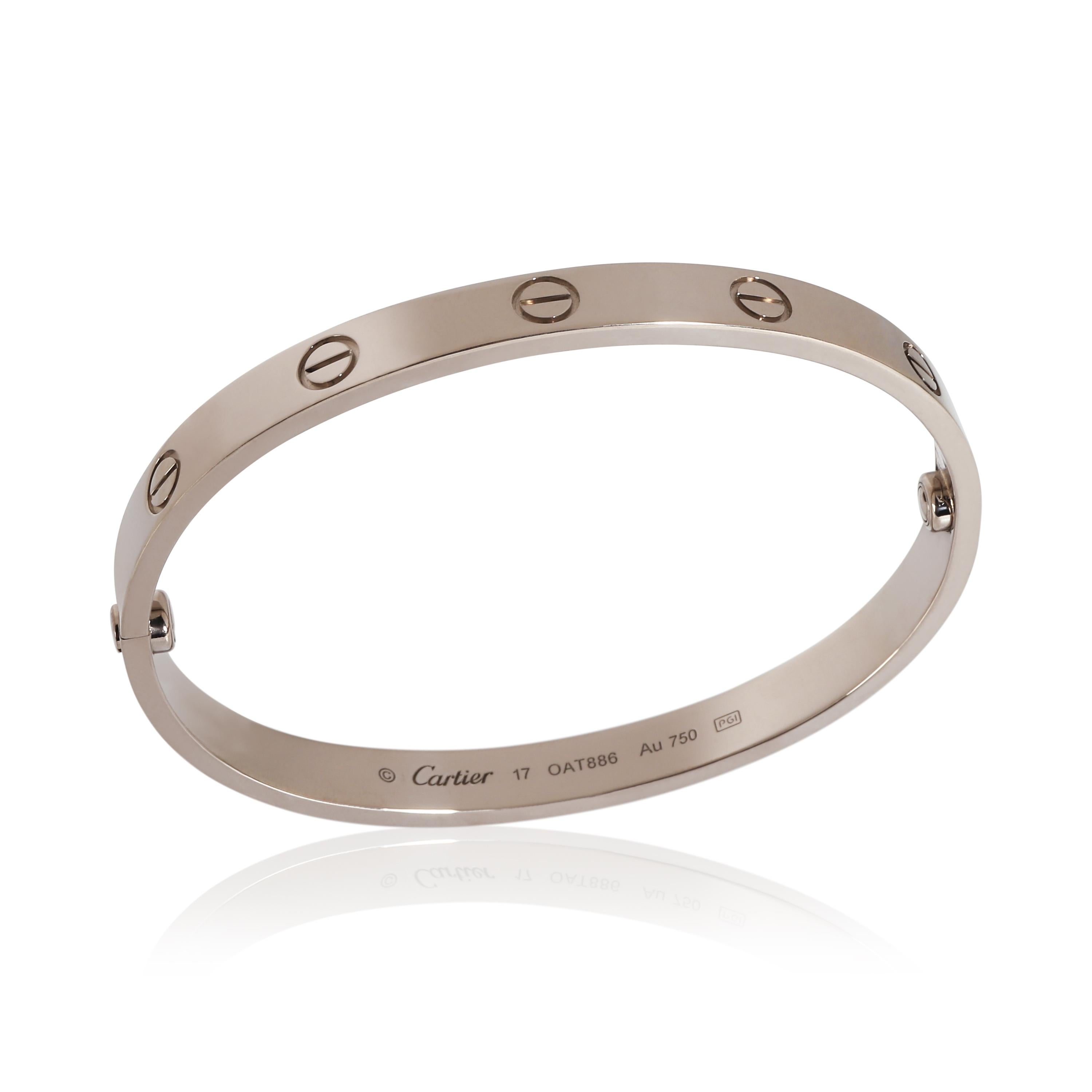 Cartier Love Bracelet (White Gold) For Sale 3