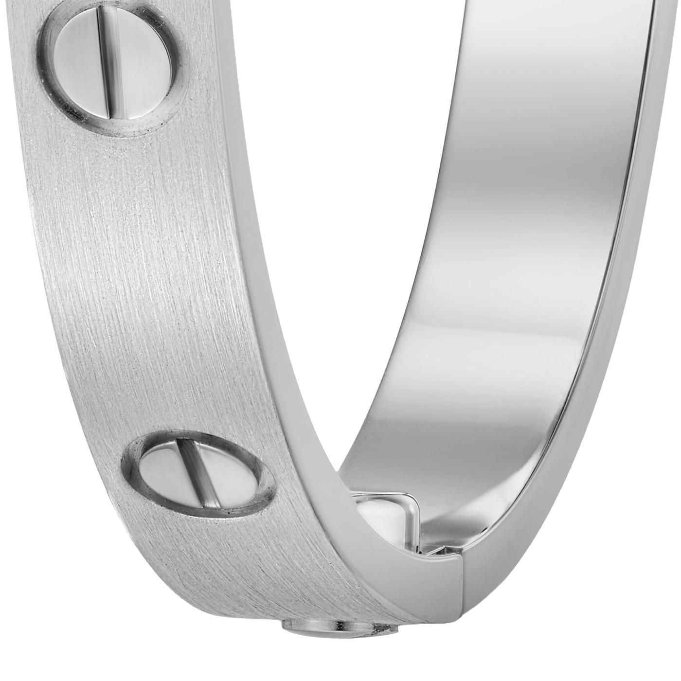 Cartier Love Bracelet White Gold Size 20 with Screwdriver In New Condition In Aventura, FL