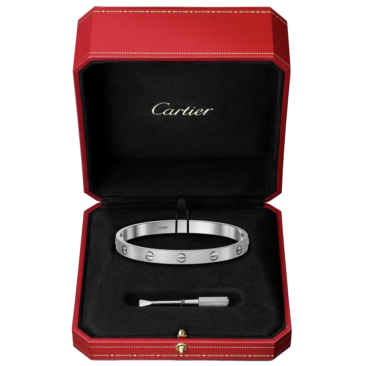 Cartier Love Bracelet White Gold Size 20 with Screwdriver 1