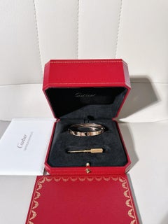 Cartier Love Bracelet, Wide Model, Rose Gold, Size 16