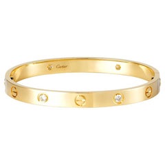 Cartier Love Bracelet with 4 Diamonds in 18k Yellow Gold
