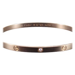 Pulsera Cartier Love con 6 diamantes en oro amarillo de 18 quilates talla 16