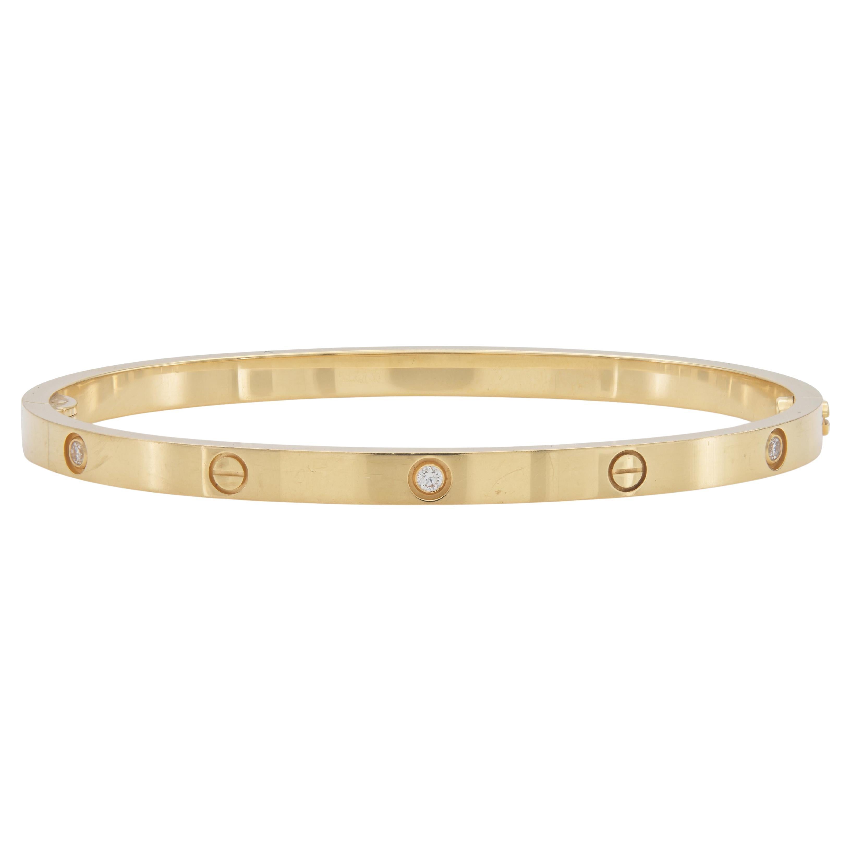 Cartier Love Bracelet with 6 Diamonds, Small Model