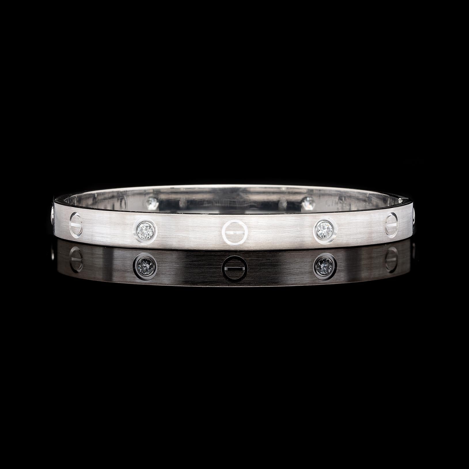 Cartier Love Bracelet with Diamonds In Excellent Condition In San Francisco, CA
