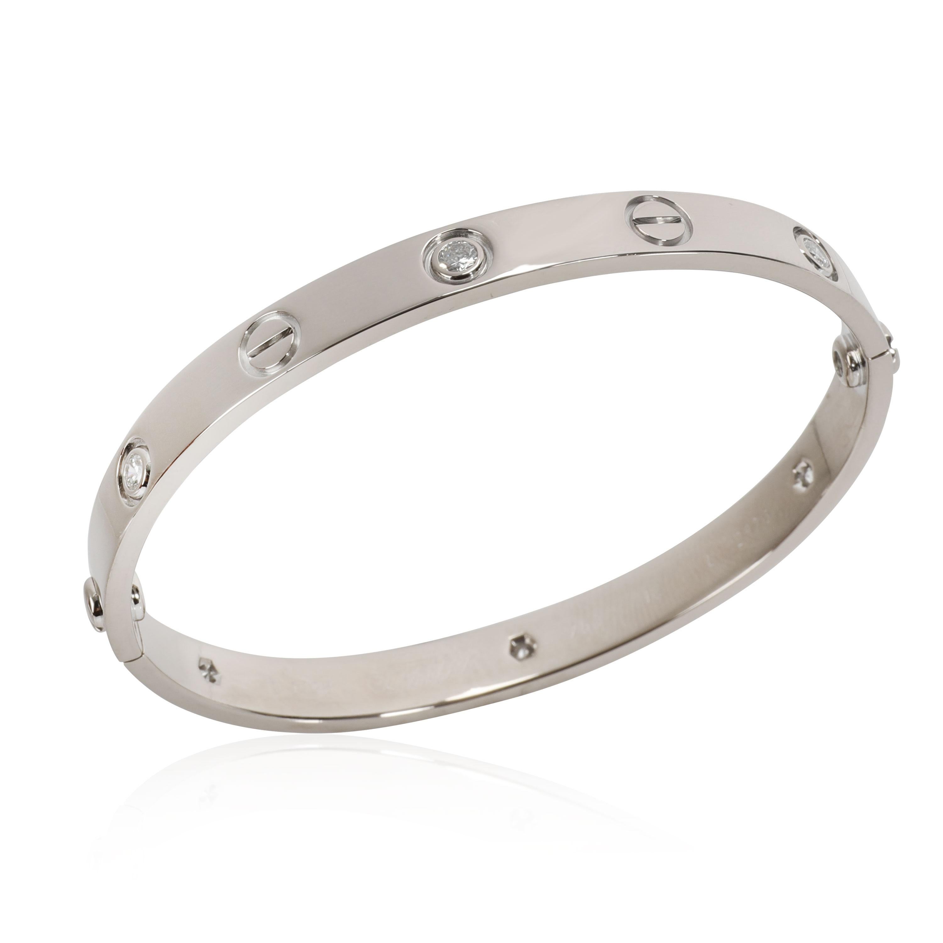 Cartier Love Bracelet with Diamonds in 18k White Gold 0.50 CTW For Sale ...