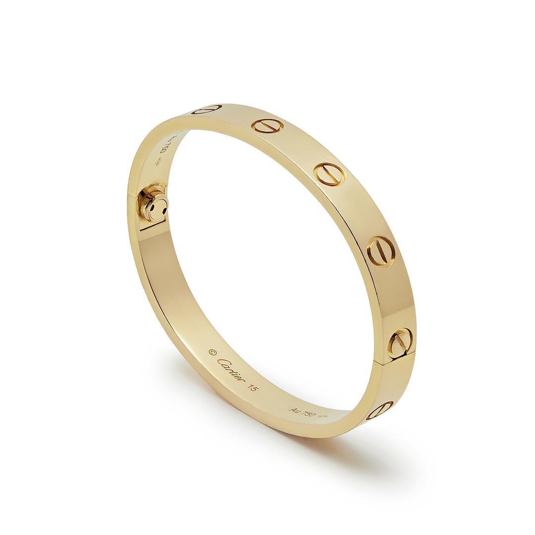 Contemporary  Cartier Love Bracelet Yellow Gold B6067517 For Sale