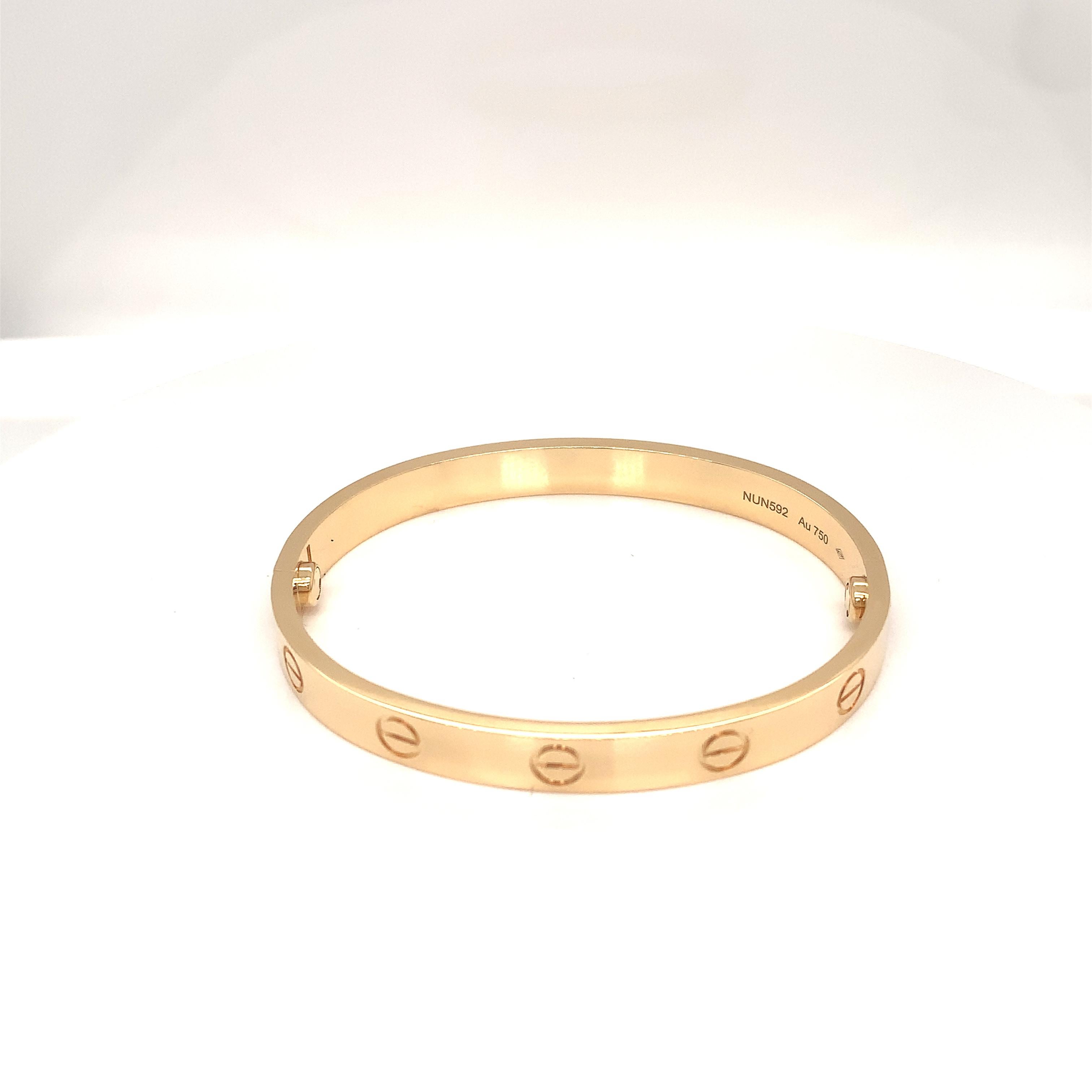 cartier 18k gold love bracelet stores