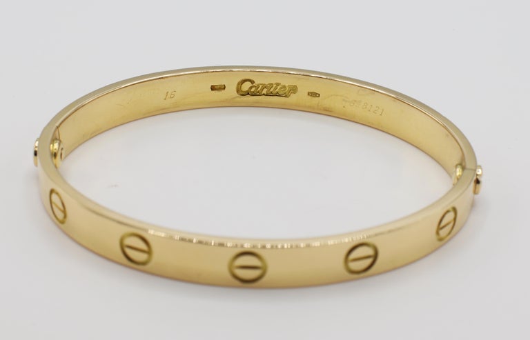 Cartier Love Bracelet Yellow Gold at 1stDibs