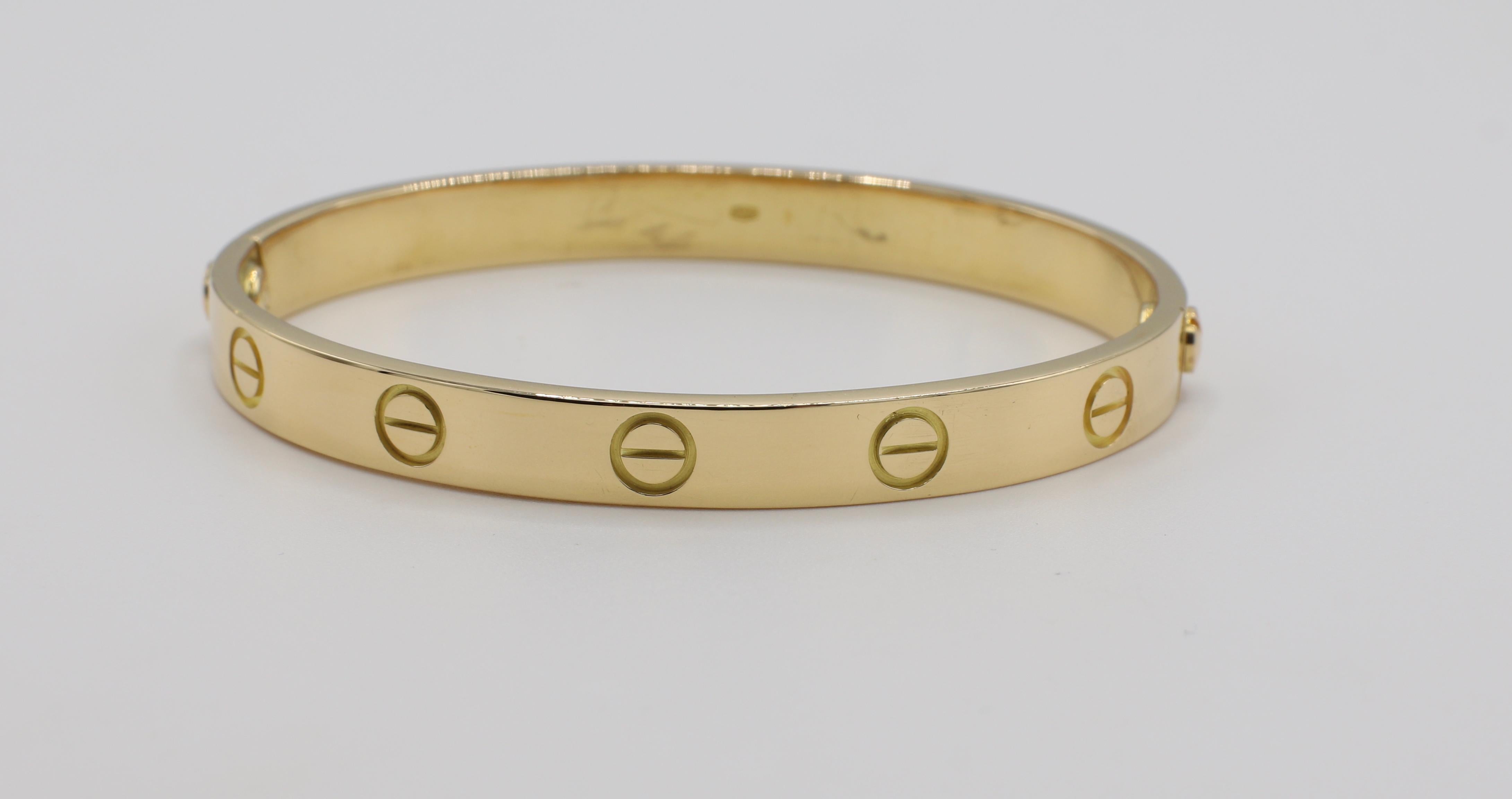 Modern Cartier Love Bracelet Yellow Gold