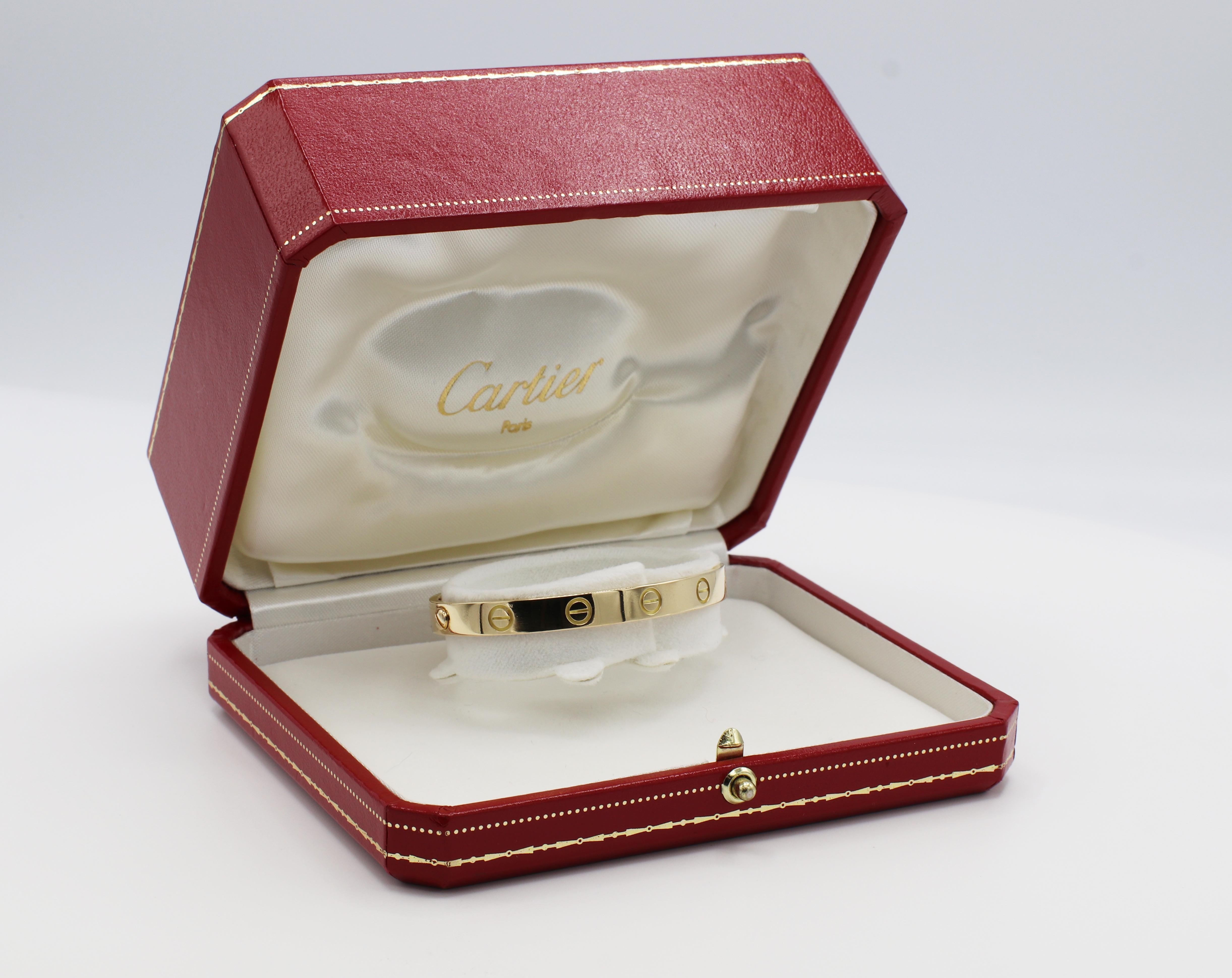 Women's Cartier Love Bracelet Yellow Gold