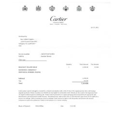 Pulsera Cartier Love, oro amarillo, talla 17