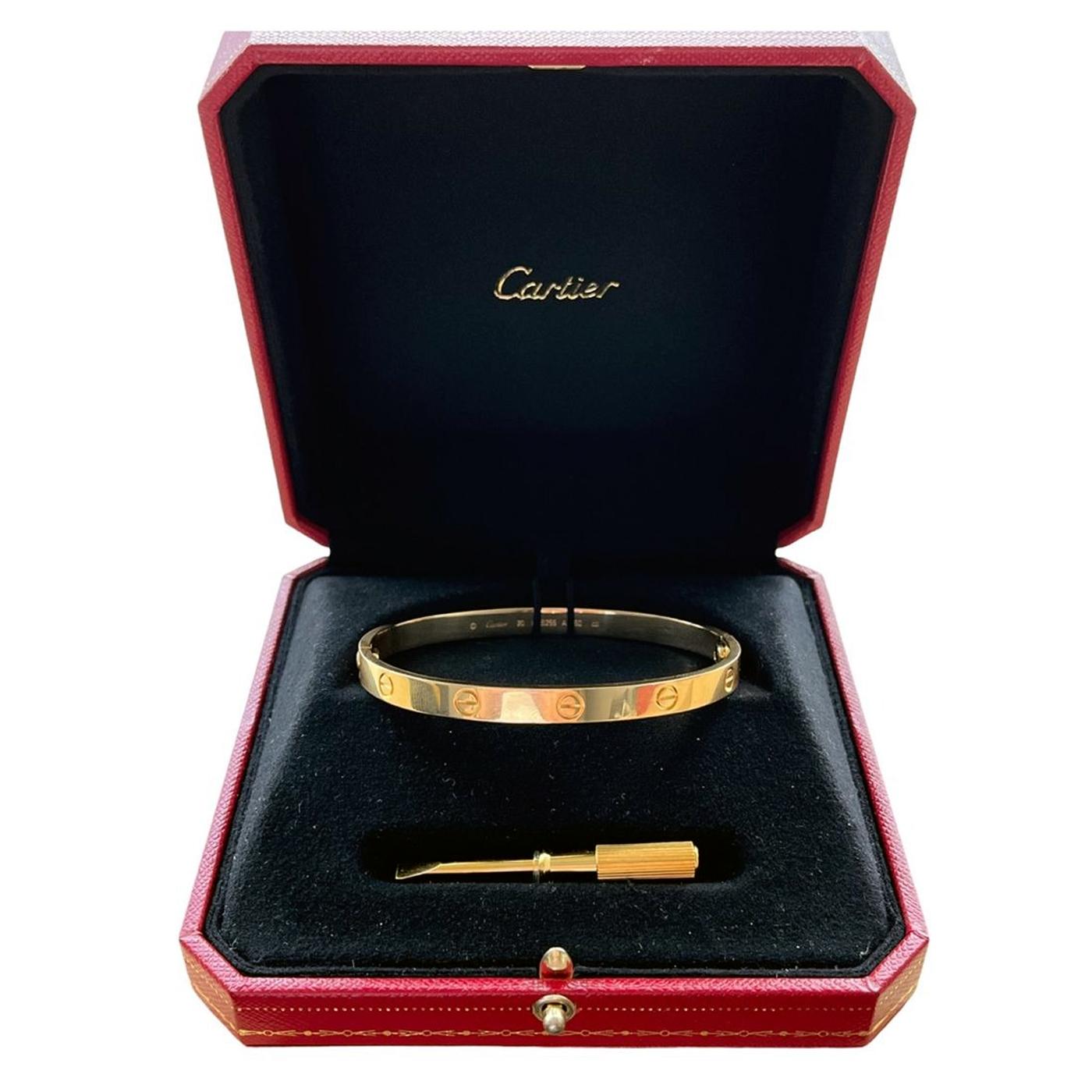 Cartier Love Bracelet yellow gold Size 20 with Screwdriver  In New Condition In Aventura, FL