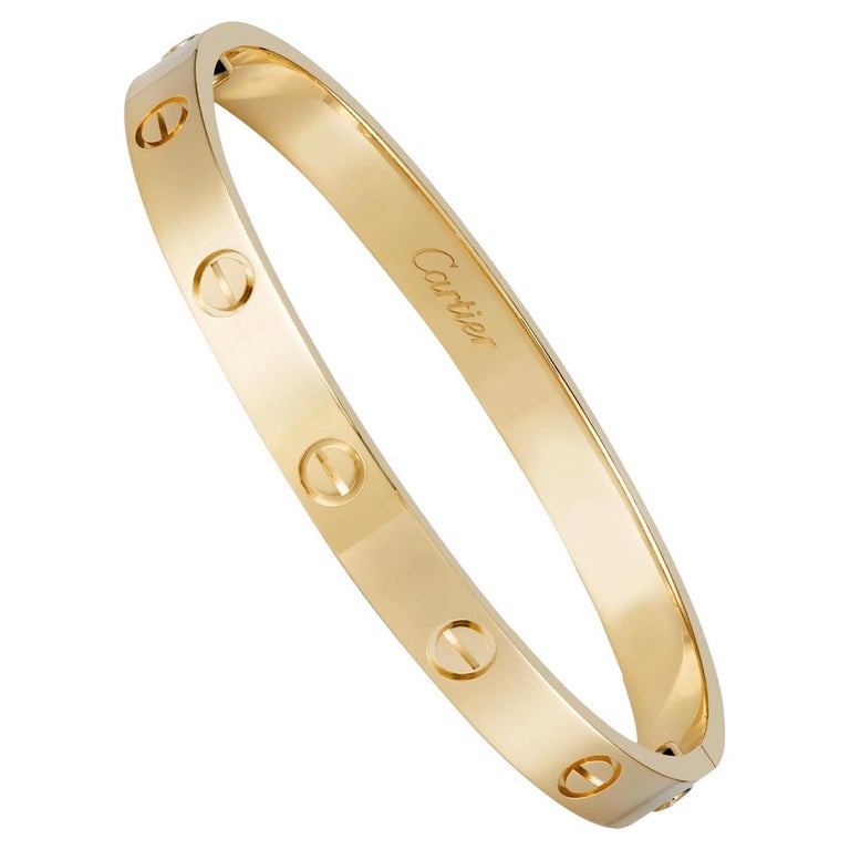 Cartier Love Bracelet yellow gold Size 20 with Screwdriver at 1stDibs