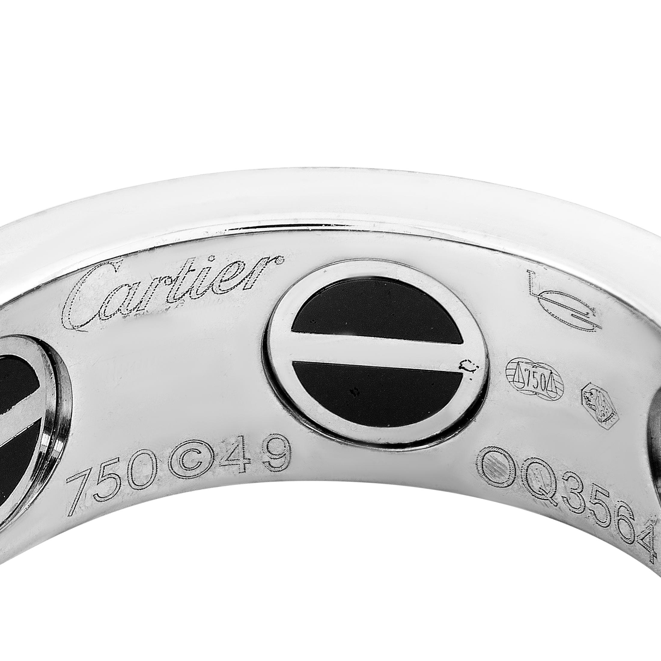 Women's Cartier LOVE Ceramic 0.74 Carat Diamond White Gold Ring