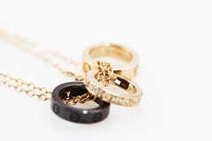 Cartier Love Ceramic Diamond 18 Karat Pink Gold Necklace