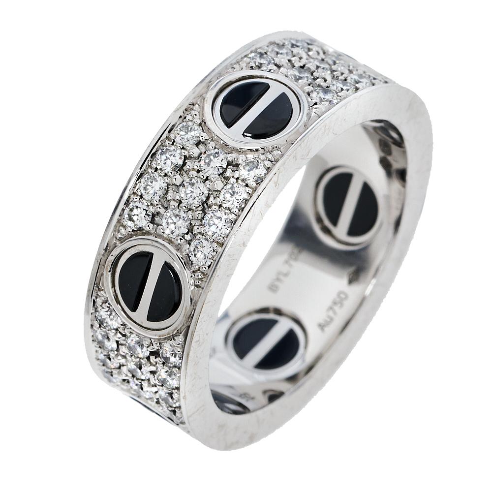 cartier love ring diamond paved ceramic