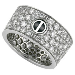 Cartier Love Ceramic Pave Diamond White Gold Ring