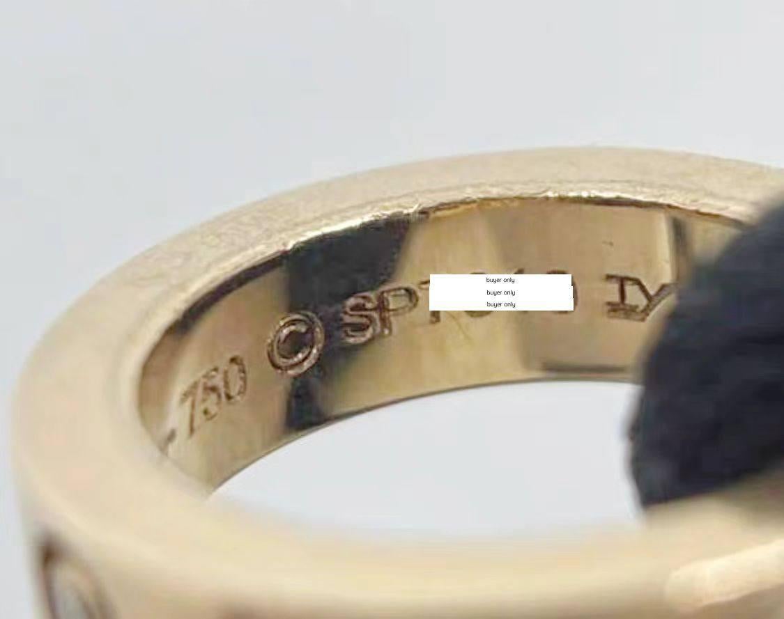 Cartier Love Charity Diamant Brown Keramik Gold 3 Reifen Schwarz Seide Cord Armband 2