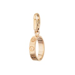 Cartier Love Charm Estate 18k Yellow Gold Pendant Fine Jewelry