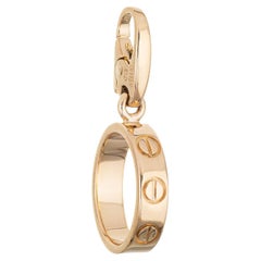 Cartier Love Charm Estate 18k Yellow Gold Pendant Fine Jewelry