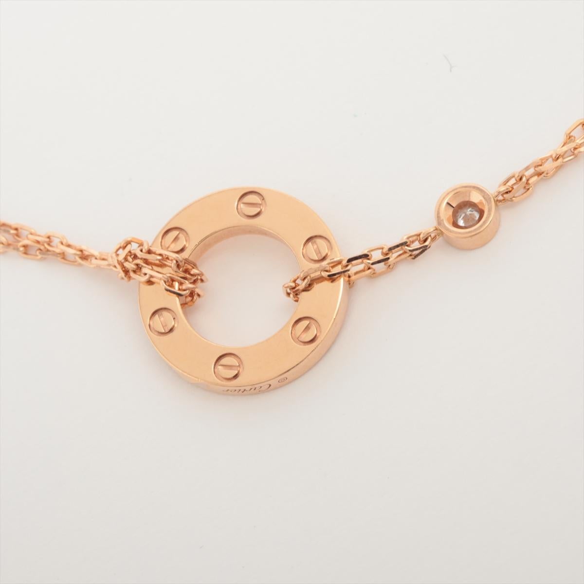 Women's or Men's Cartier Love Circle 2P Diamond Bracelet  For Sale