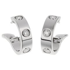 Cartier Love Classic 6 Orecchini a cerchio con diamanti in oro bianco 18 carati