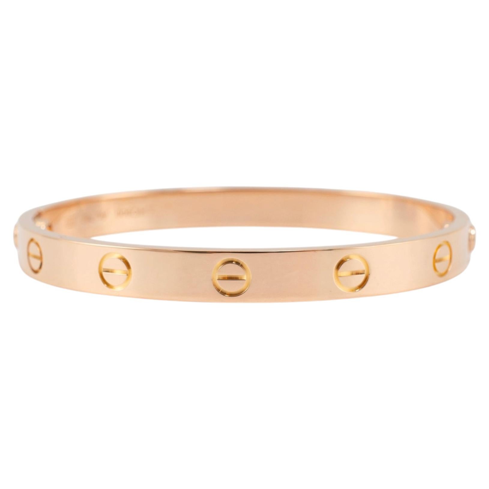 Cartier Love Classic Model 18K Rose Gold Bangle Bracelet