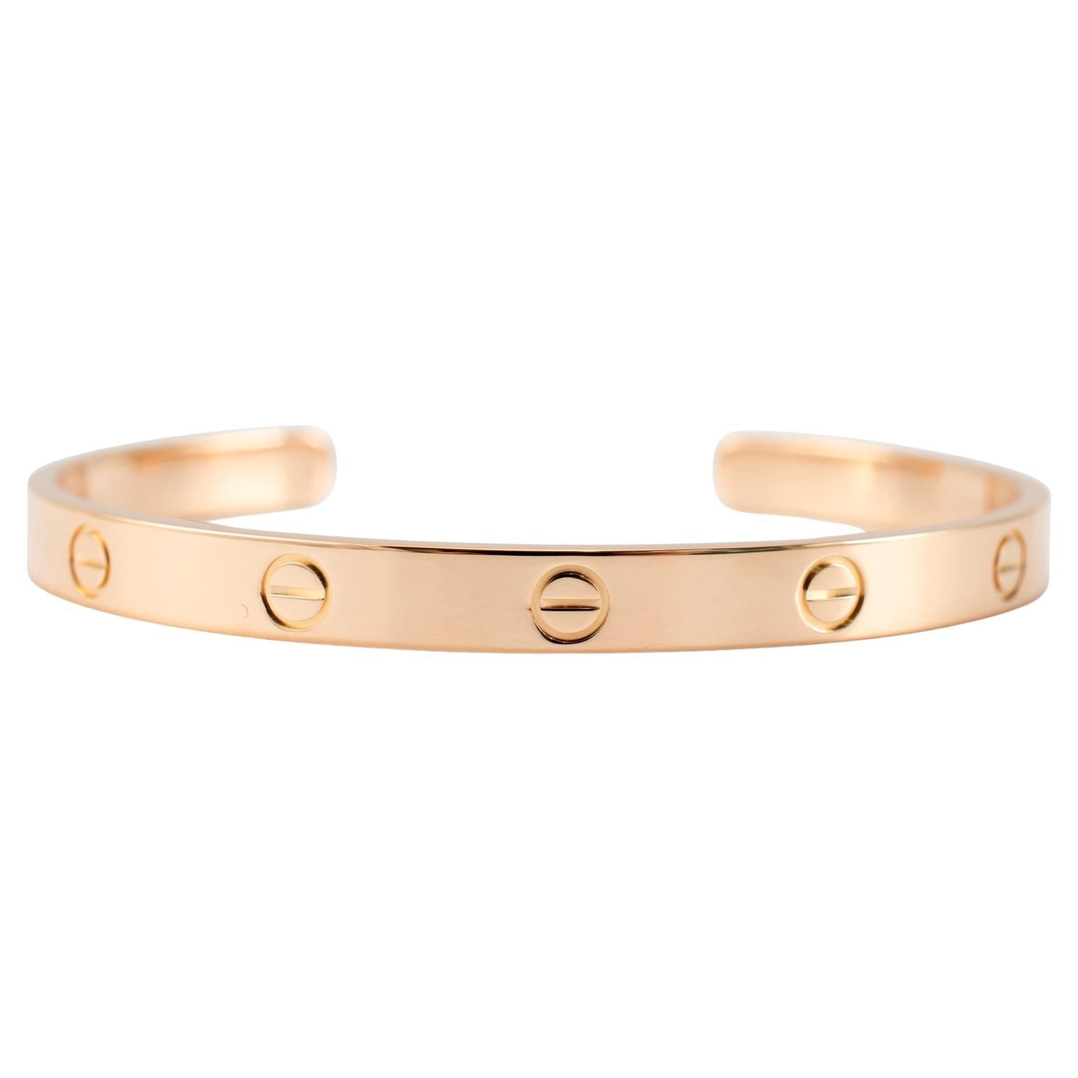 Cartier Love Modelo Clásico Oro rosa de 18 quilates Brazalete brazalete con tornillo abierto