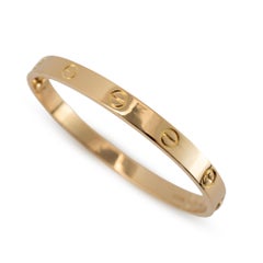 Cartier Love Classic Model 18K Yellow Gold Bangle Bracelet