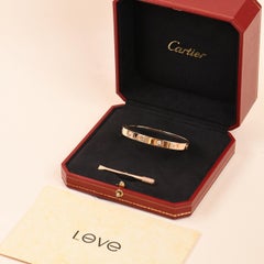 Cartier Love Classic Modell Armband Größe 17 4 Diamant 18K Rose Gold