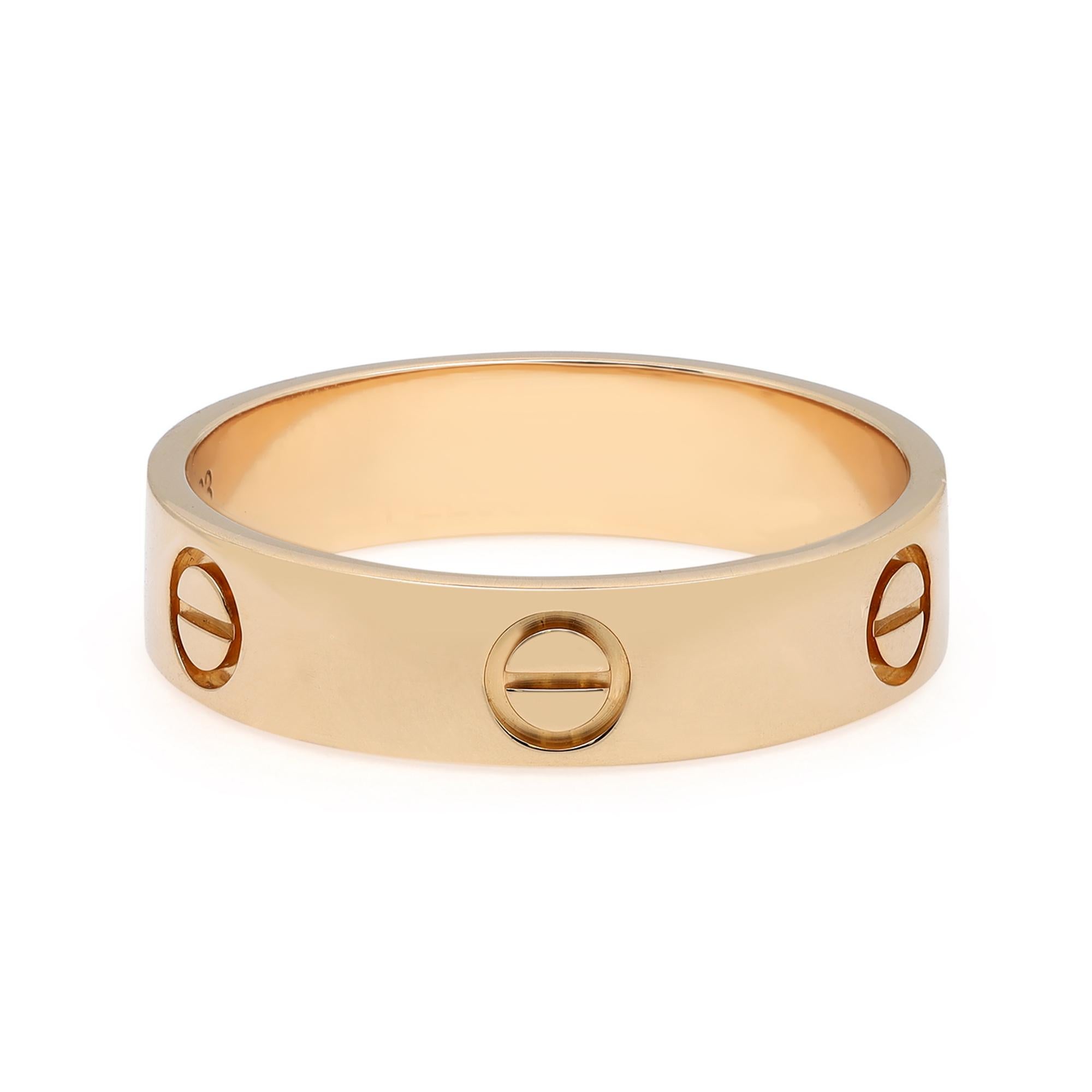 Cartier Love Classic Ring, 18 Karat Gelbgold, US 10,5 (Moderne)