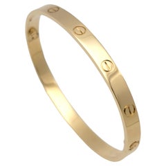 Cartier Love Collection 18 Karat Yellow Gold Bangle Bracelet with Screwdriver 19