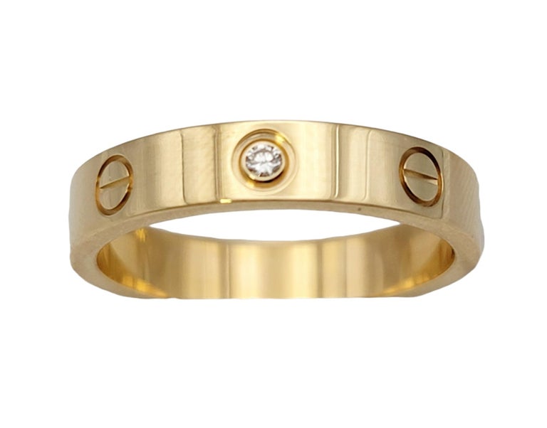 Cartier Love Collection 18 Karat Yellow Gold Wedding Band Ring with