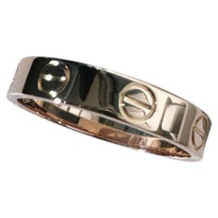 Anello a fascia stretta della collezione Cartier Love in oro rosa 18 carati