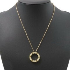 Cartier Love Collection'S Circle Diamante Pave Collana in oro giallo 18 carati