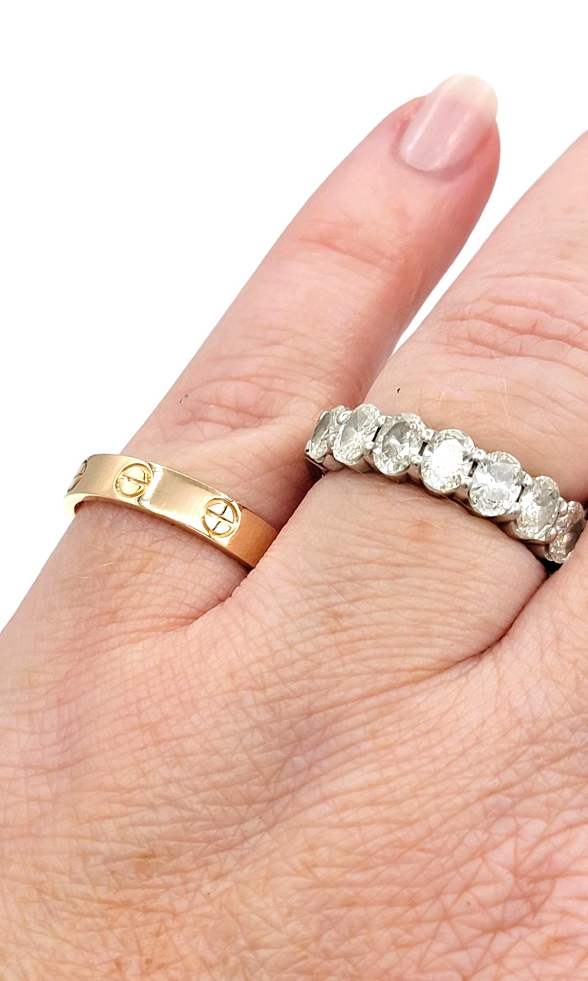 Cartier Love Collection Schmaler Ring aus poliertem 18 Karat Roségold  für Damen oder Herren im Angebot