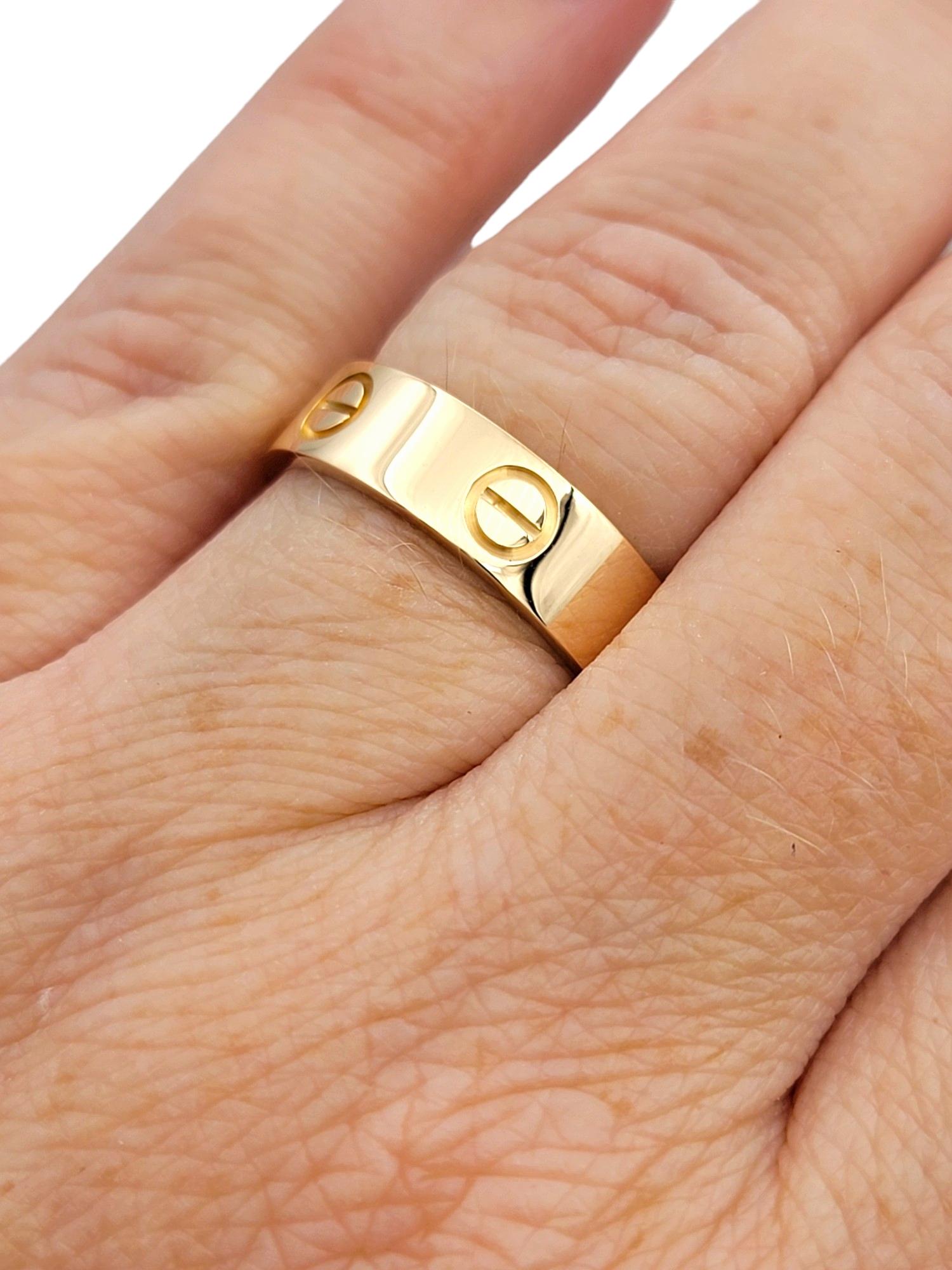 Cartier Love Collection Wedding Band Ring Set in Polished 18 Karat Rose Gold  For Sale 2