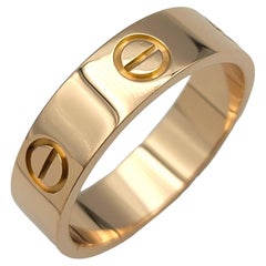 Cartier Love Collection Wedding Band Ring Set in Polished 18 Karat Rose Gold 