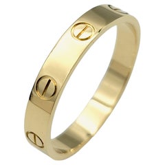 Cartier Love Collection Wedding Band Ring Set in Polished 18 Karat Yellow Gold