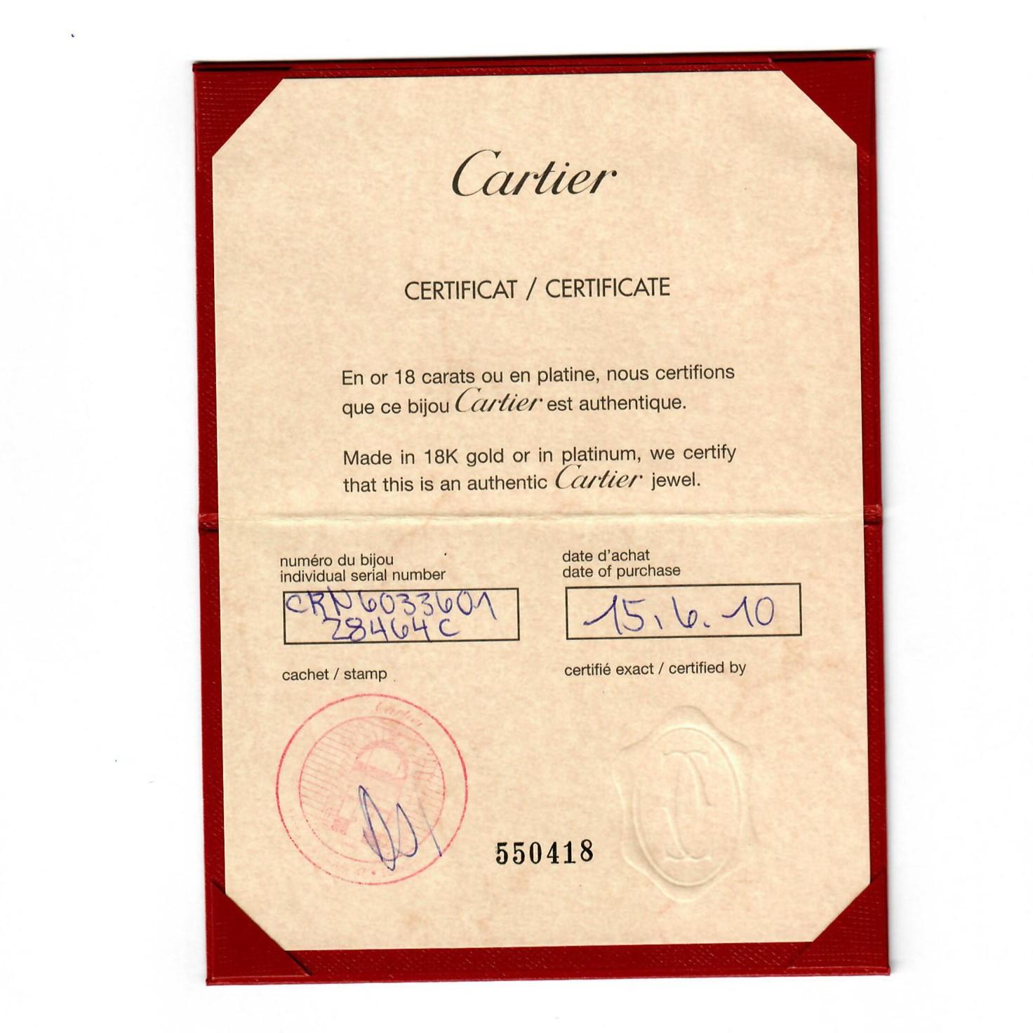 Cartier LOVE Collier with Diamonds in 18 Karat White Gold In Excellent Condition For Sale In Lucerne, CH