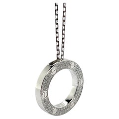 Cartier LOVE Collier mit Diamanten aus 18 Karat Weißgold