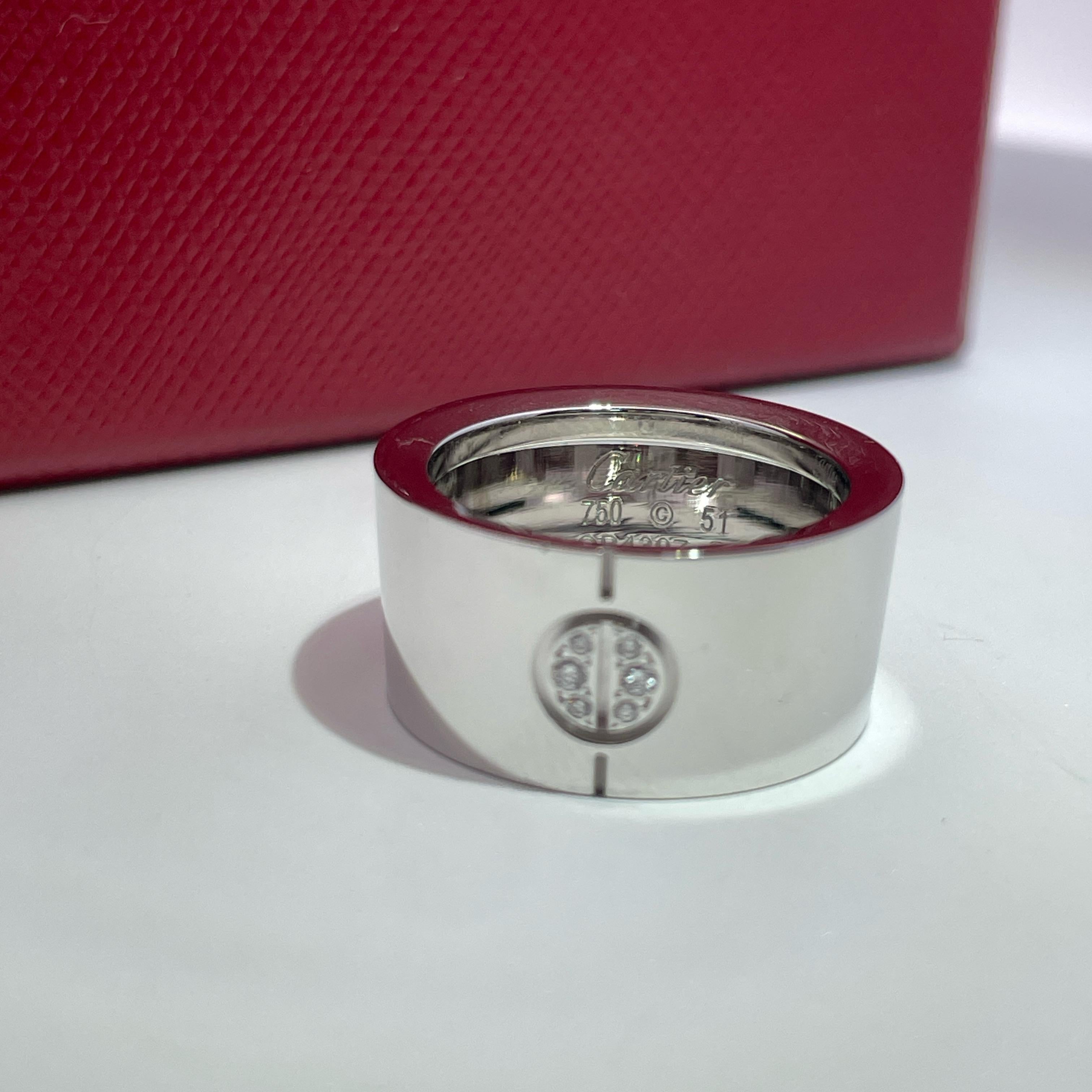 Moderne CARTIER Bague Love Cone Diamant en or blanc 18k en vente