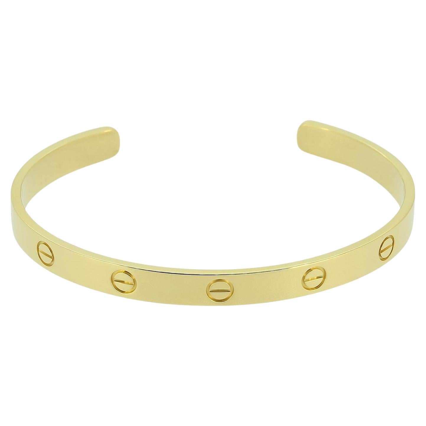 Bracelet manchette LOVE de Cartier Taille 19