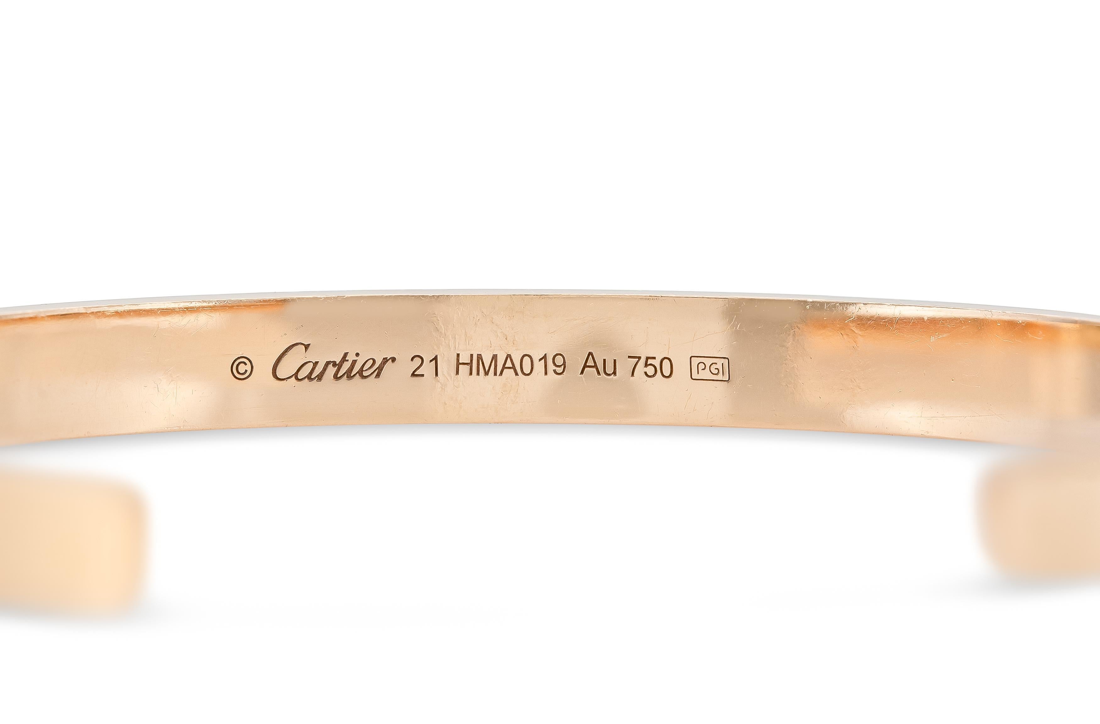 Cartier Love Cuff Bracelet In Good Condition In New York, NY