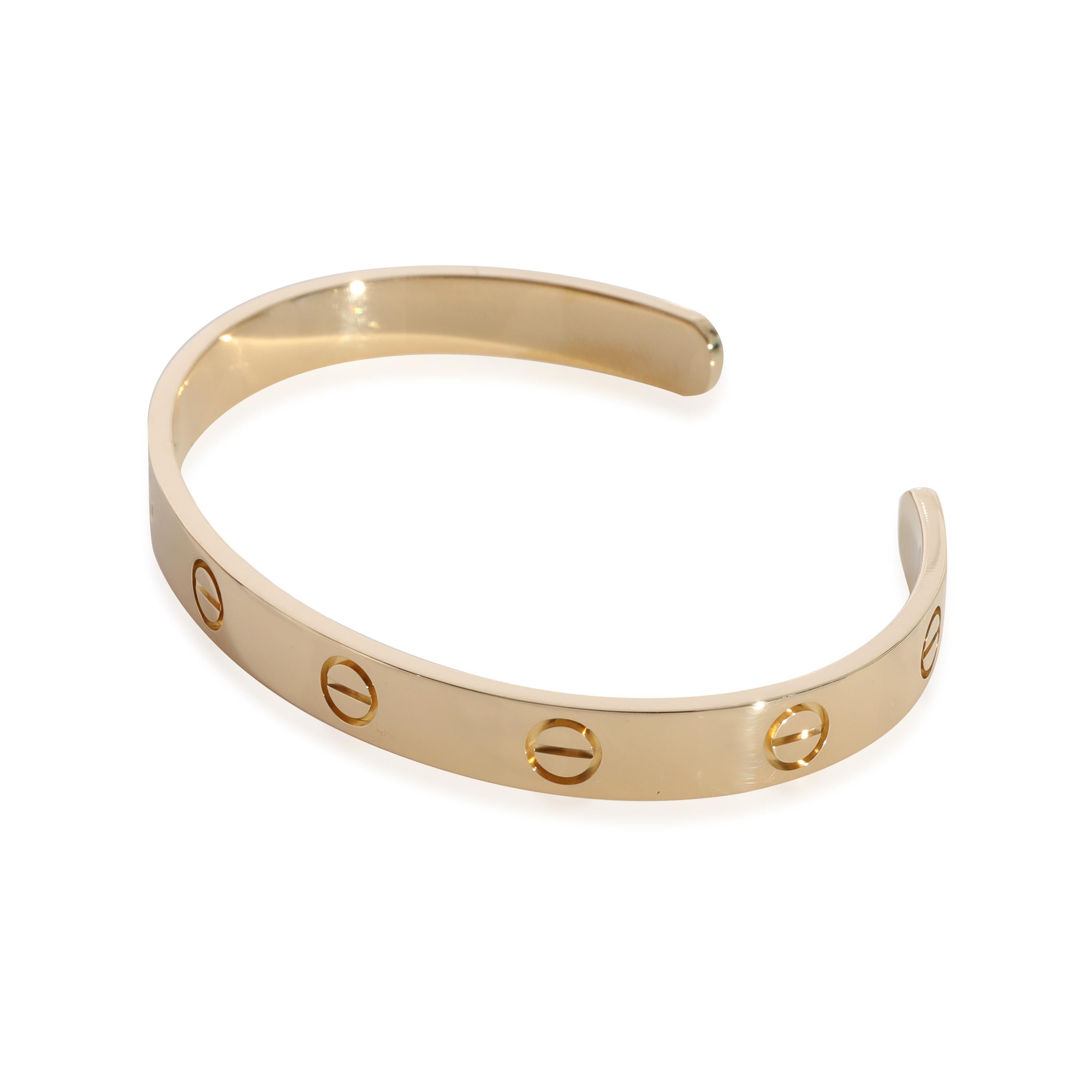 Cartier Love Manschettenarmband aus 18 Karat Gelbgold Damen