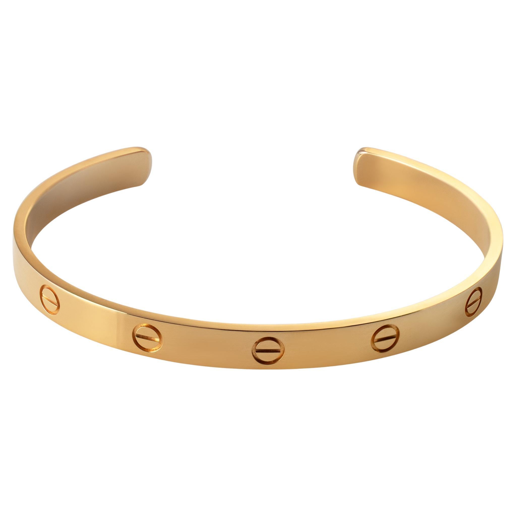 Cartier Love Cuff in 18k Yellow Gold