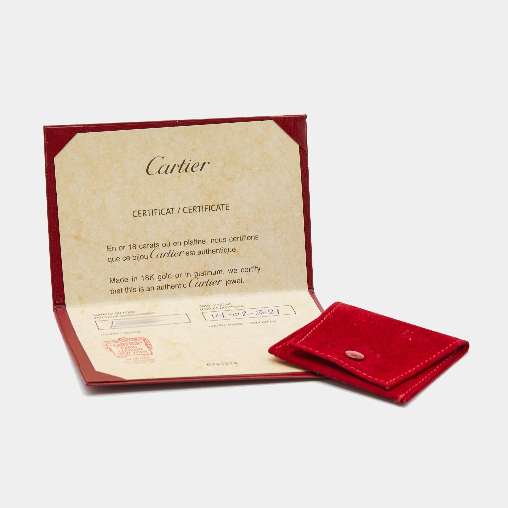 Cartier Love Diamond 18k Rose Gold Necklace 1