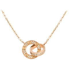 Cartier Love Diamond 18K Rose Gold Necklace
